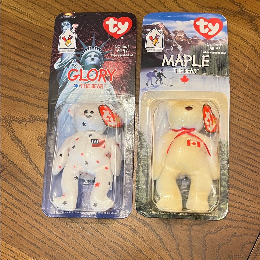 Ty‎ McDonald’s Beanie Babies Glory and Maple Bears